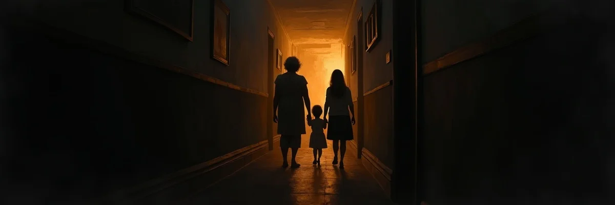 三代女人在暗色走廊中前行——她帶走的是整個家族的婚姻不滿