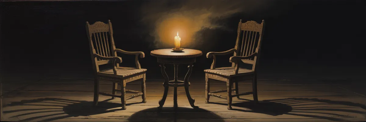 兩隻手隔著裂縫的桌面試探著靠近——憤怒底下是害怕