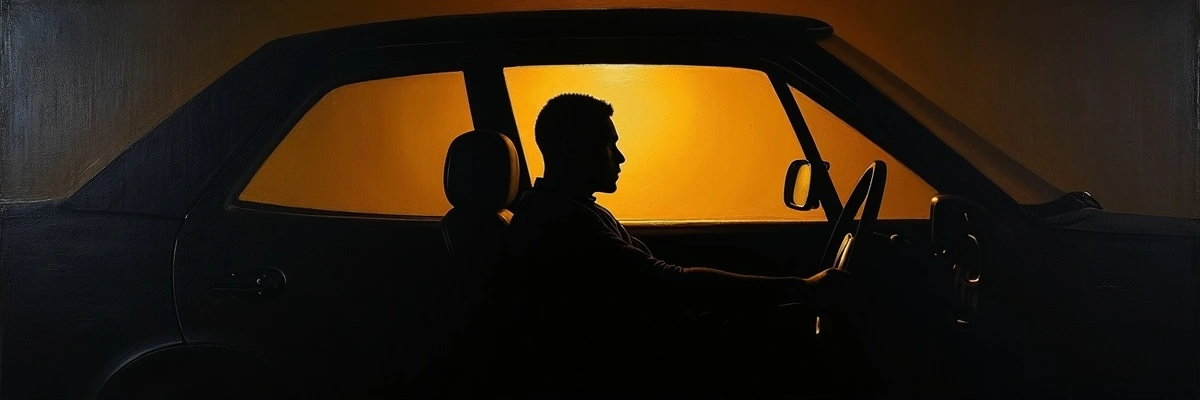 停車場裡多待十分鐘的男人，不想上樓