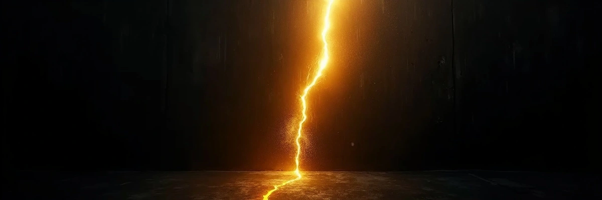 暗牆上的裂縫透出暖光——gridlock 從牆變成門